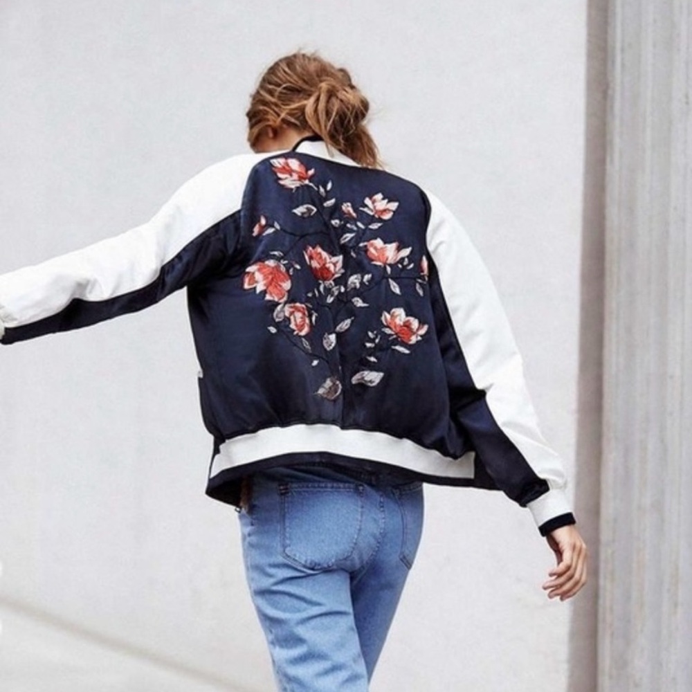 Silence and Noise, Urban outfitters silk bomber jacket, size small.